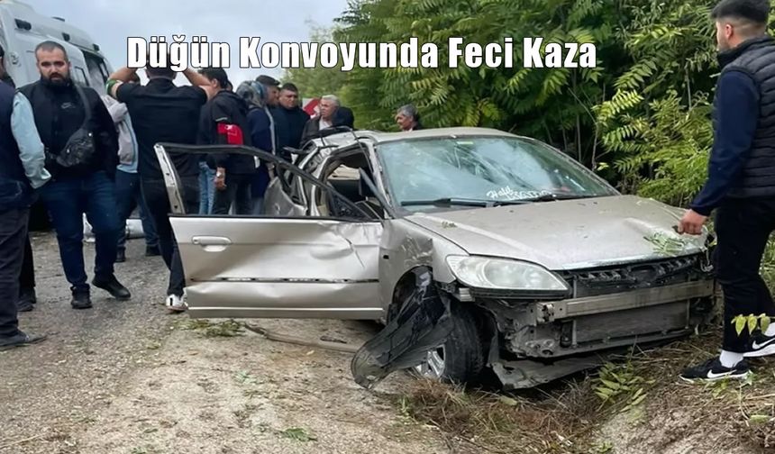 Düğün konvoyunda feci kaza: Genç sürücü hayatını kaybetti