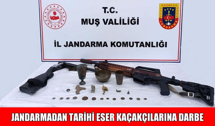 Muş'ta tarihi hazine ele geçirildi
