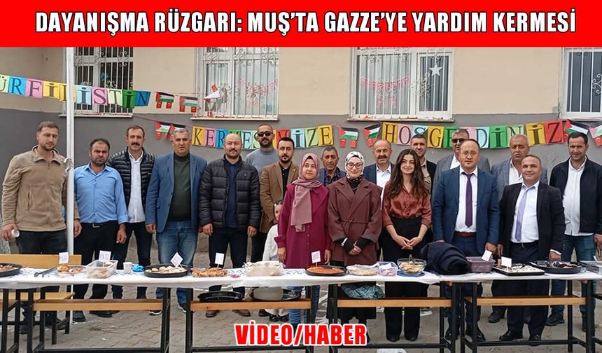 Muş'ta öğrencilerden Gazze için anlamlı kermes