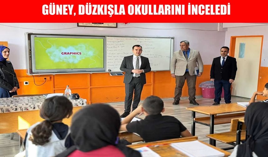 Kaymakam Güney, Düzkışla okullarını ziyaret etti