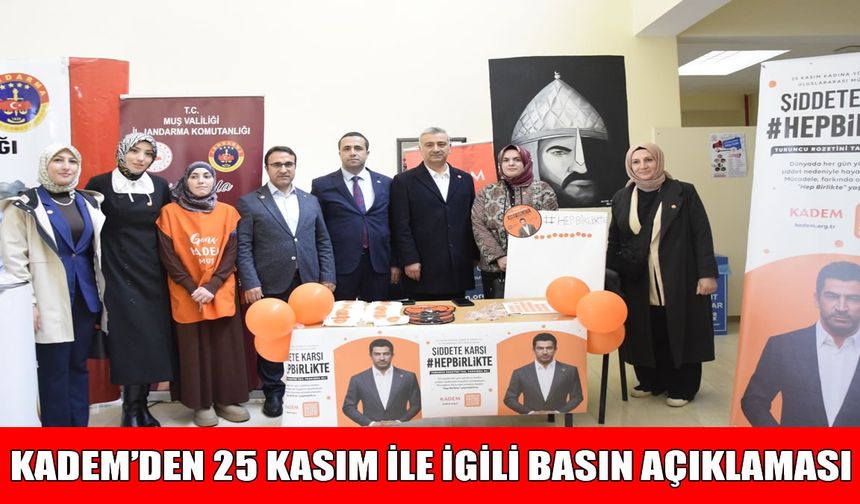 Muş KADEM: Kadına yönelik şiddetin son bulduğu bir geleceğe ancak ortak bir duruşla ulaşabiliriz