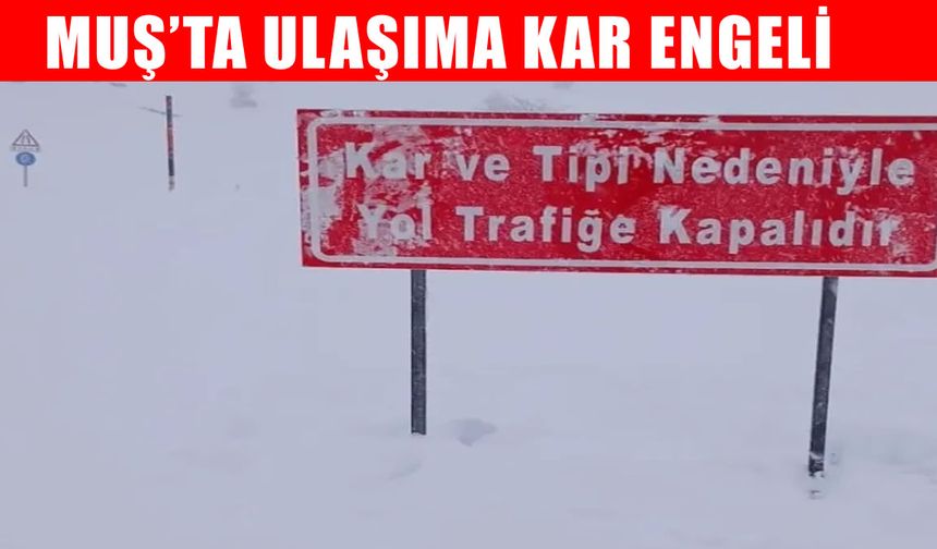Muş’ta ulaşıma kar engeli: Hasköy–Mutki yolu kapandı