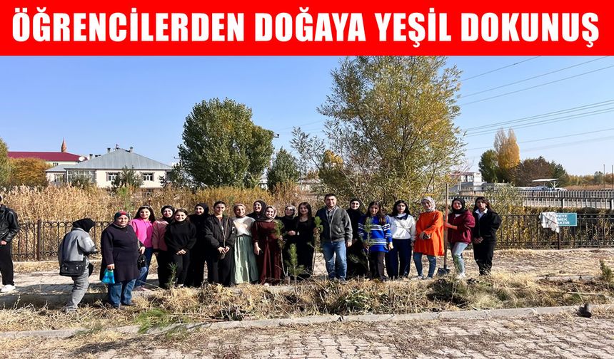 Bulanık MYO öğrencilerinden doğaya yeşil dokunuş: Fidanlar toprakla buluştu