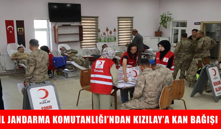 Muş İl Jandarma Komutanlığı'ndan Kızılay’a kan bağışı desteği