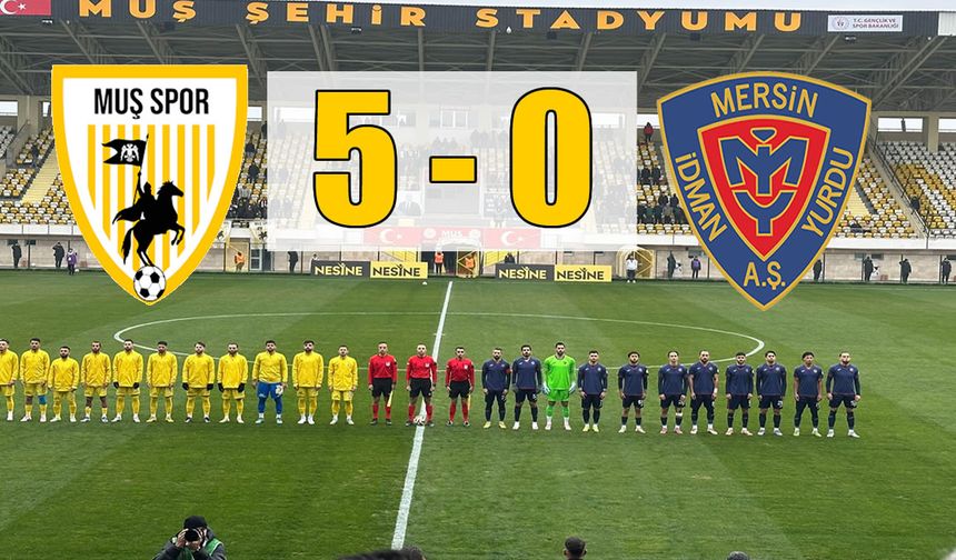 Muşspor, taraftarının önünde şov yaptı: 5-0
