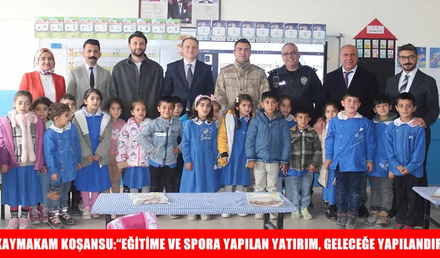 Bulanık Kaymakamı Koşansu, öğrencilere spor malzemeleri hediye etti