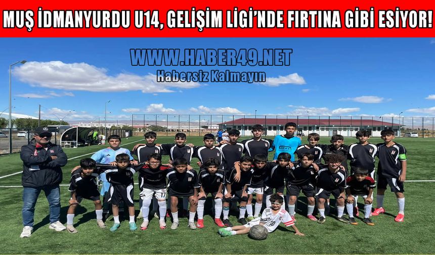 Muş İdmanyurdu U14 takımı şampiyonluk yolunda: Genç yetenekler göz kamaştırıyor
