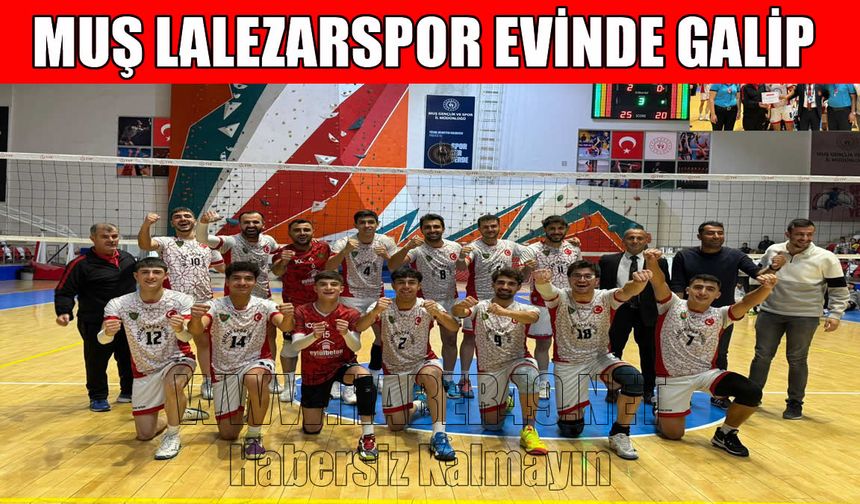 Muş Lalezarspor 3'te 3 yaptı