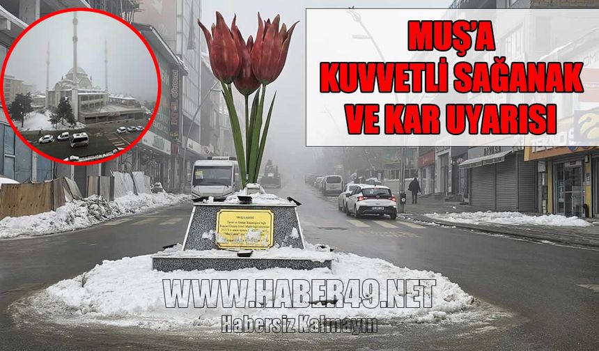 Meteoroloji'den Muş için kuvvetli sağanak ve kar uyarısı!