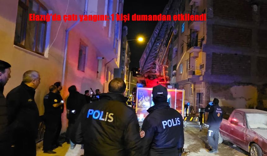 Elazığ’da çatı yangını: 1 kişi dumandan etkilendi