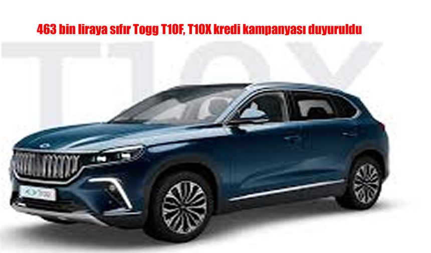 463 Bin Liraya Sıfır Togg! Kasım Ayına Özel Togg T10X ve T10F Faizsiz Kredi Kampanyası Başladı