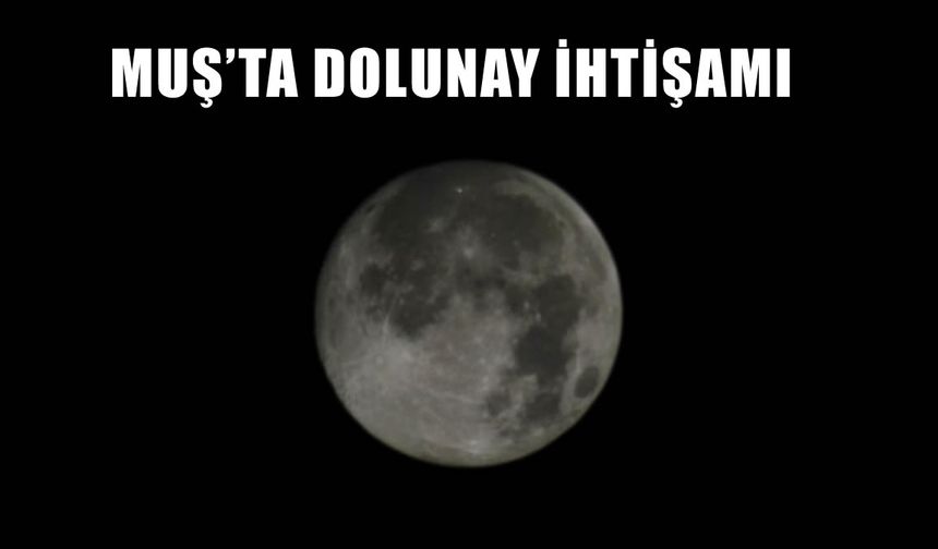 Muş’ta dolunay gökyüzünü aydınlattı