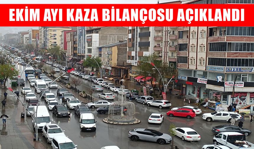 Muş’un Ekim ayı kaza bilançosu açıklandı