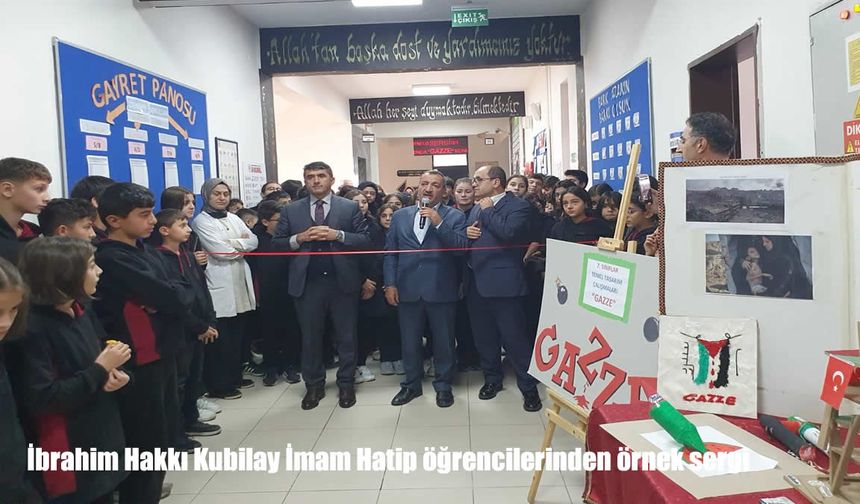 İbrahim Hakkı Kubilay İmam Hatip Ortaokulu Öğrencilerinden “Gazze” Temalı Anlamlı Sergi