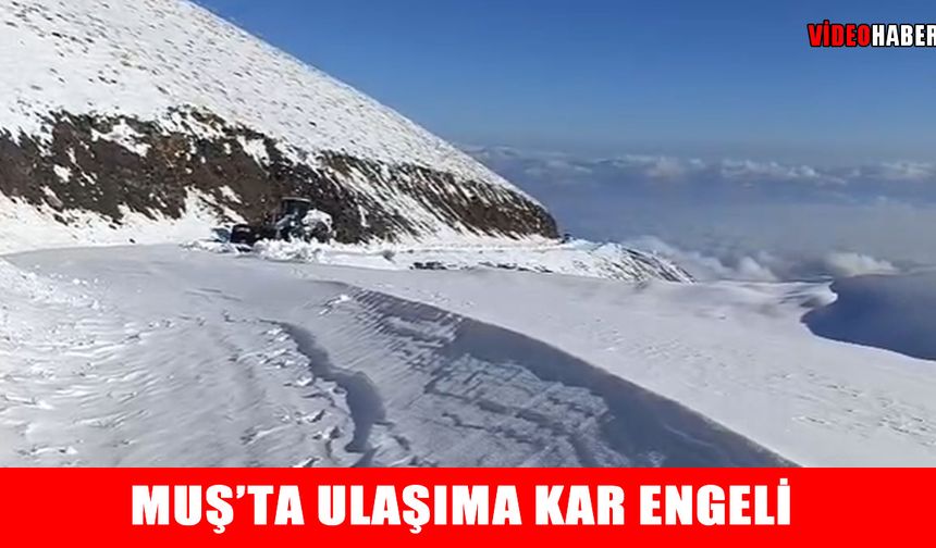 Muş’ta kar ulaşımı aksattı: Çavuştepe ve Üçevler grup köy yolu kapandı