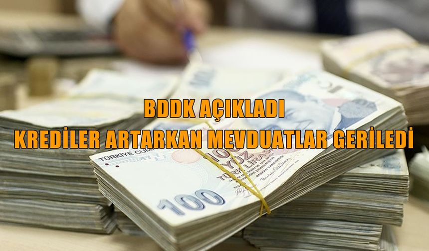 BDDK haftalık raporu açıkladı: Krediler artışta, mevduatlar geriledi