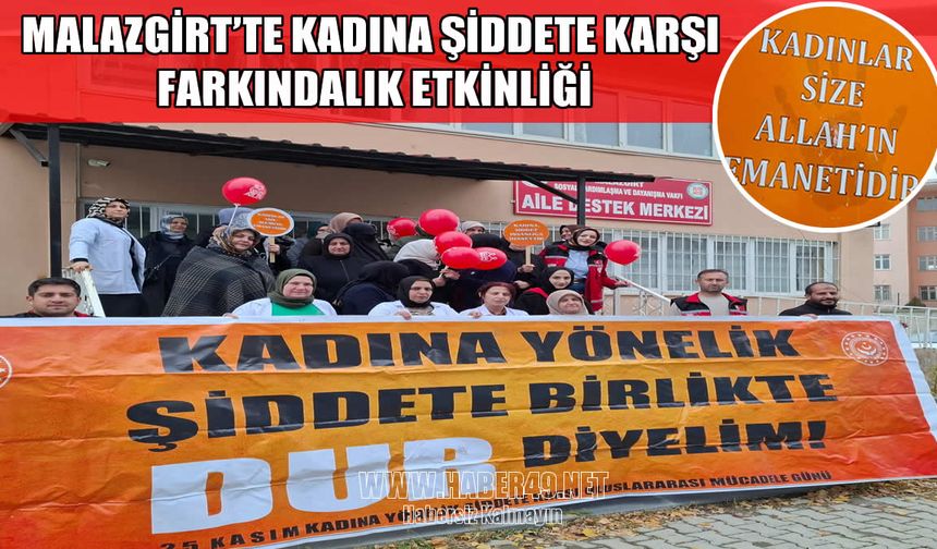 Malazgirt’te “Kadına Şiddete Hayır” temalı boyama etkinliği düzenlendi