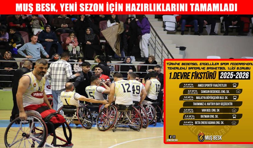 Muş BESK yeni sezona hazır: Tekerlekli Sandalye Basketbol 1. Ligi başlıyor