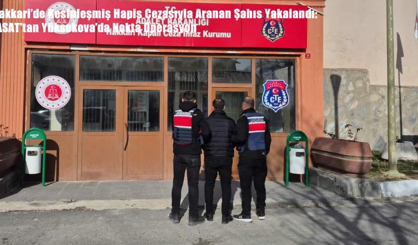 Hakkari’de Kesinleşmiş Hapis Cezasıyla Aranan Şahıs Yakalandı