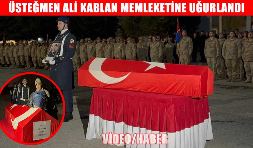 Korkut'ta silahını temizlerken hayatını kaybeden Üsteğmen Kablan memleketine uğurlandı
