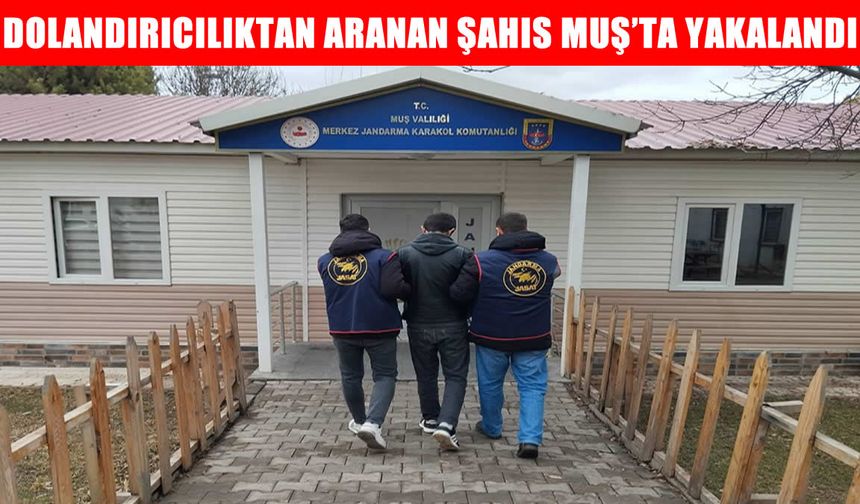 Muş’ta 3 yıl 4 ay kesinleşmiş hapis cezası bulunan şüpheli yakalandı