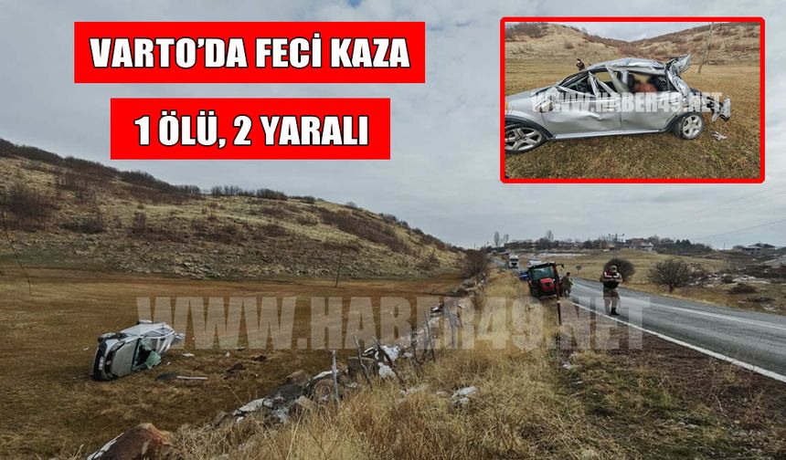 Varto’da otomobil takla attı: 1 ölü, 2 yaralı