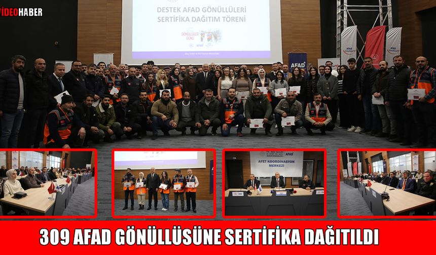 Muş’ta 309 AFAD gönüllüsü sertifikalarını aldı