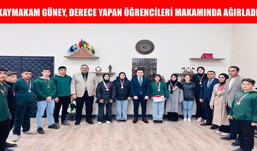 Hasköy Kaymakamı Güney, şampiyon güreşçileri makamında ağırladı