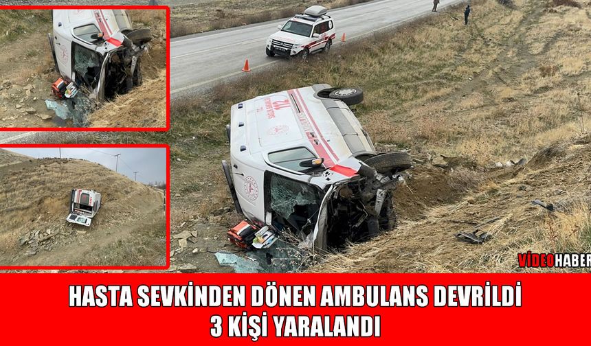 Korkut’ta ambulans devrildi: 3 yaralı