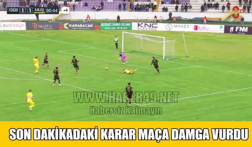 Muşspor’dan son dakika penaltı isyanı