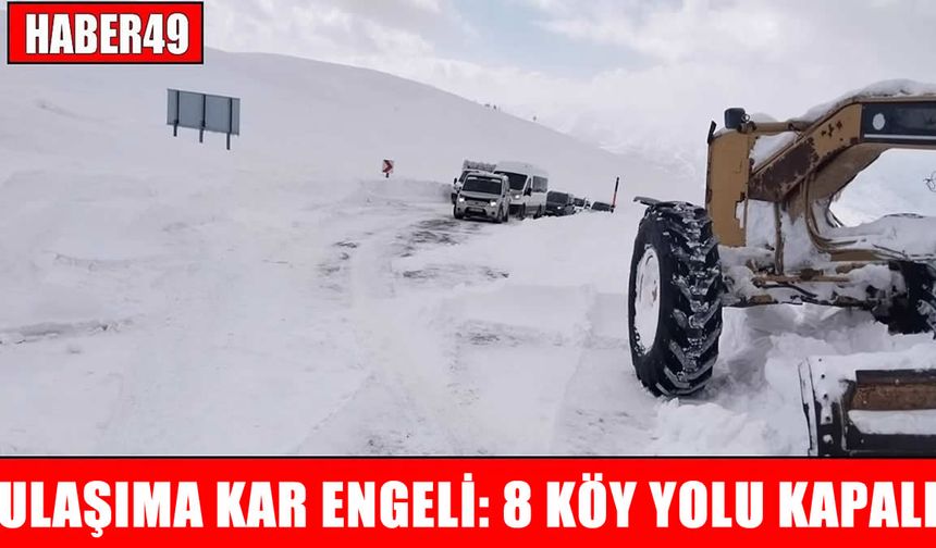 Varto’da kar yağışı 8 köy yolunu ulaşıma kapattı