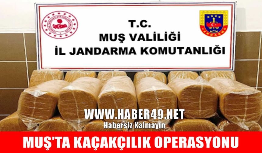 Malazgirt’te 90 kilo kaçak tütün ele geçirildi