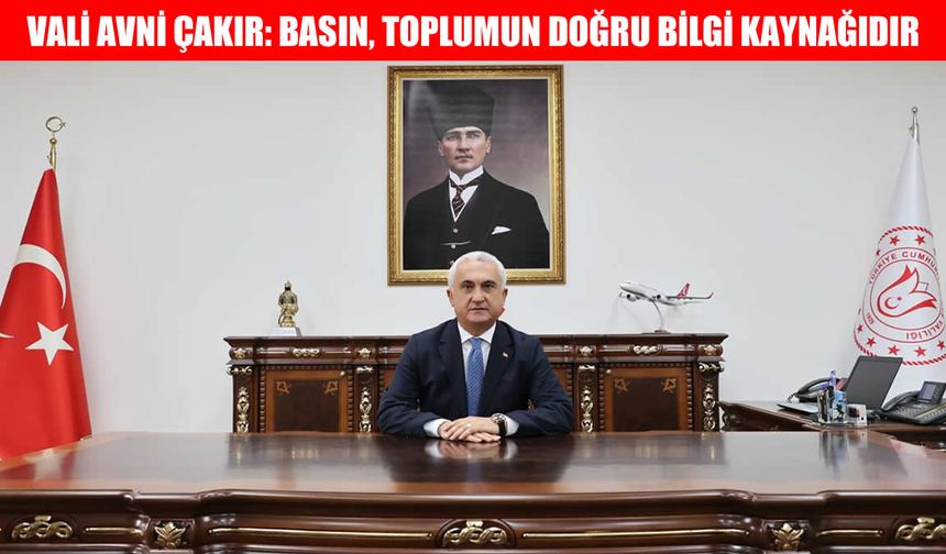 Muş Valisi Çakır’dan “10 Ocak Çalışan Gazeteciler Günü” mesajı