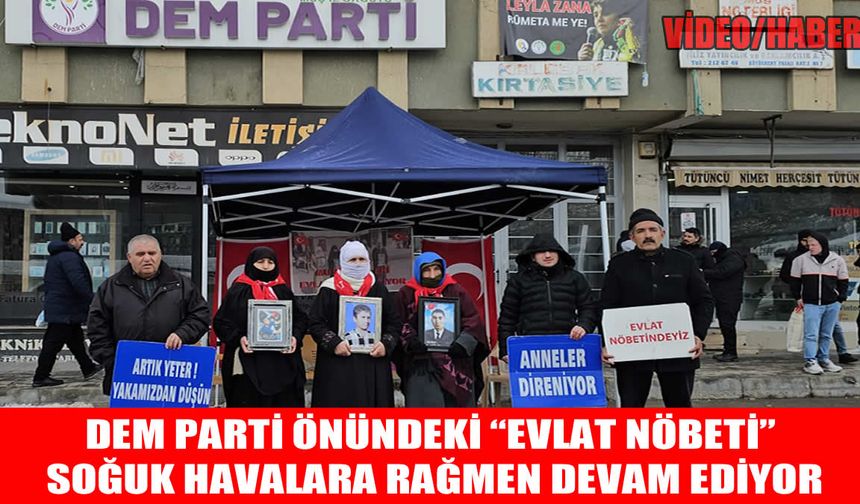 Dondurucu soğukta sıcak bekleyiş: Muşlu ailelerin evlat nöbeti kar altında sürüyor