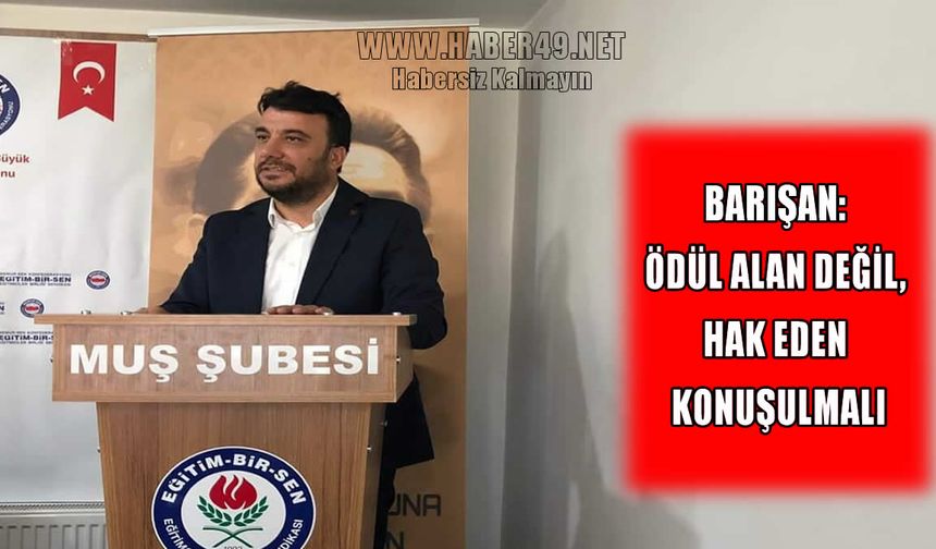 Başkan Barışan’dan ödül adaleti vurgusu: "Vicdanları yaralamayan bir sistem şart"