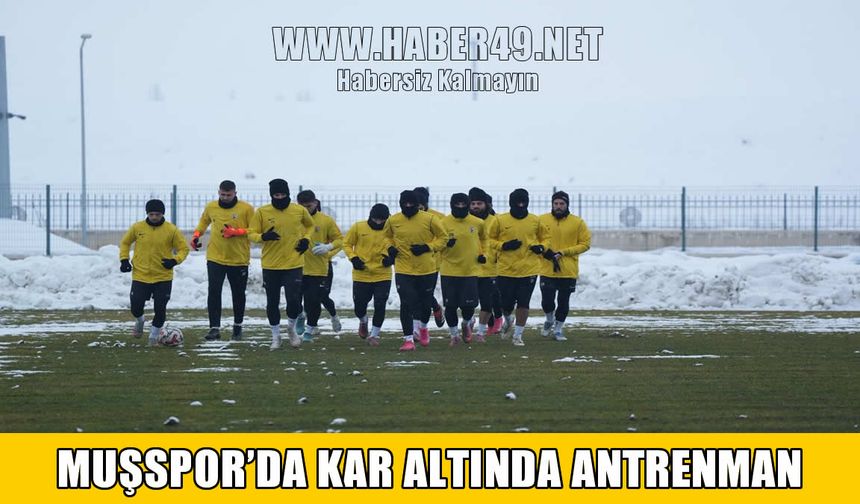 Muşspor yoğun kar yağışına rağmen hazırlıklarını sürdürdü