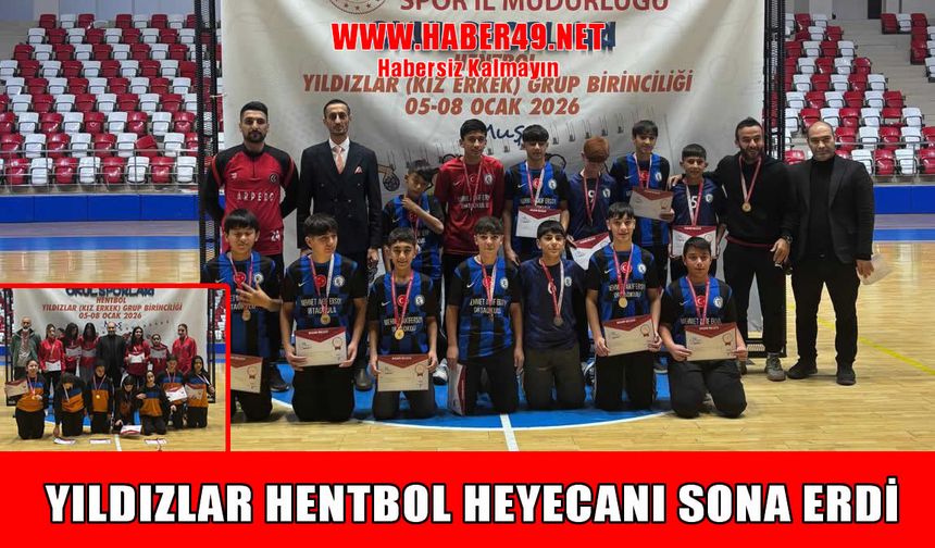 Muş'ta üç gün süren yıldızlar hentbol heyecanı sona erdi
