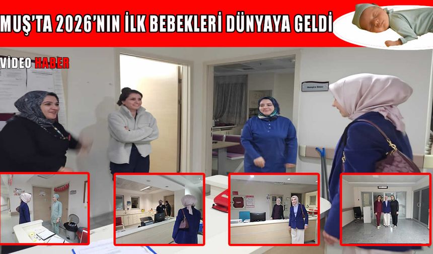 Muş’ta yeni yılın ilk müjdesi: 4 bebek dünyaya merhaba dedi