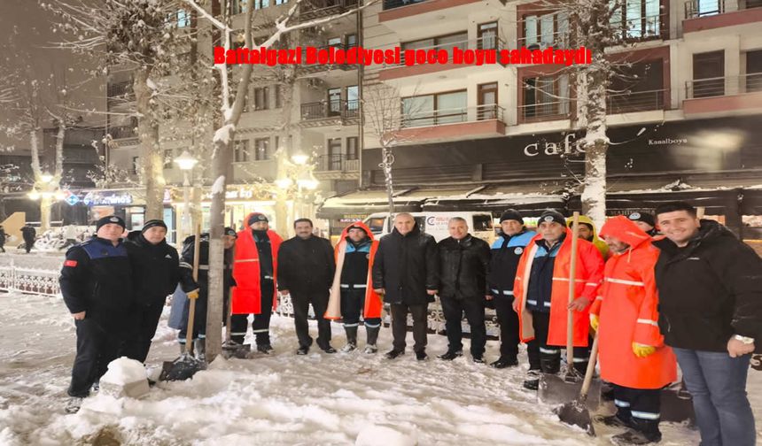 Battalgazi’de Kar Mesaisi: Başkan Taşkın Gece Boyu Çalışmaları Yerinde İnceledi