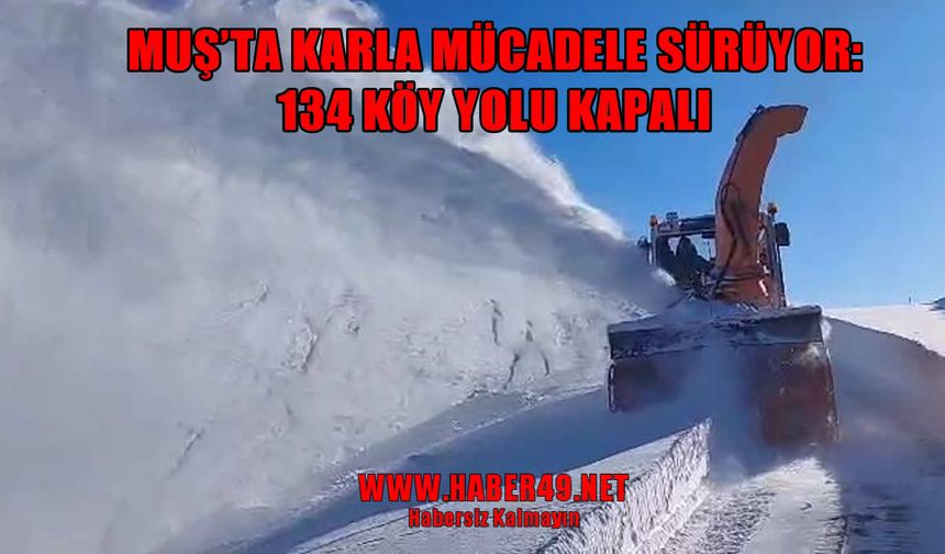 Muş’ta 134 köy yolu ulaşıma kapandı