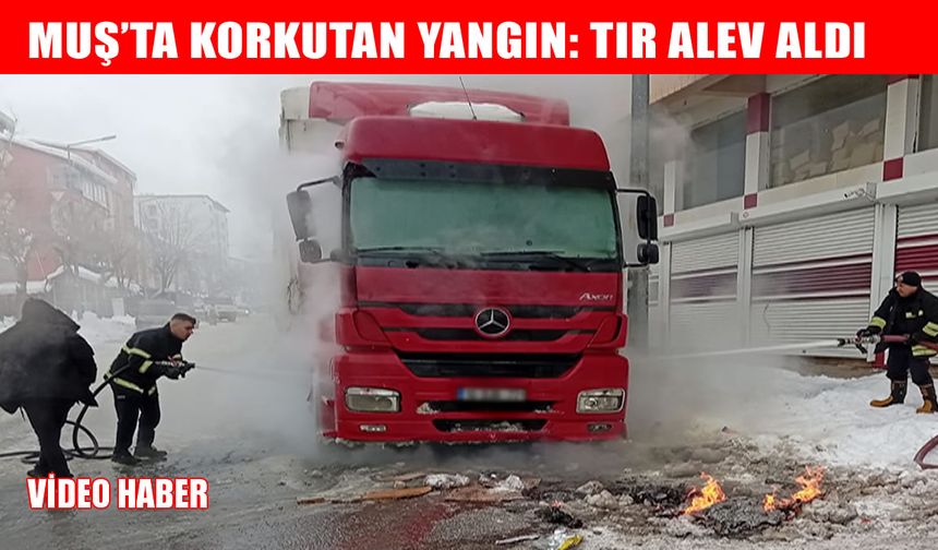 Muş’ta yangın paniği: TIR alevlere teslim oldu