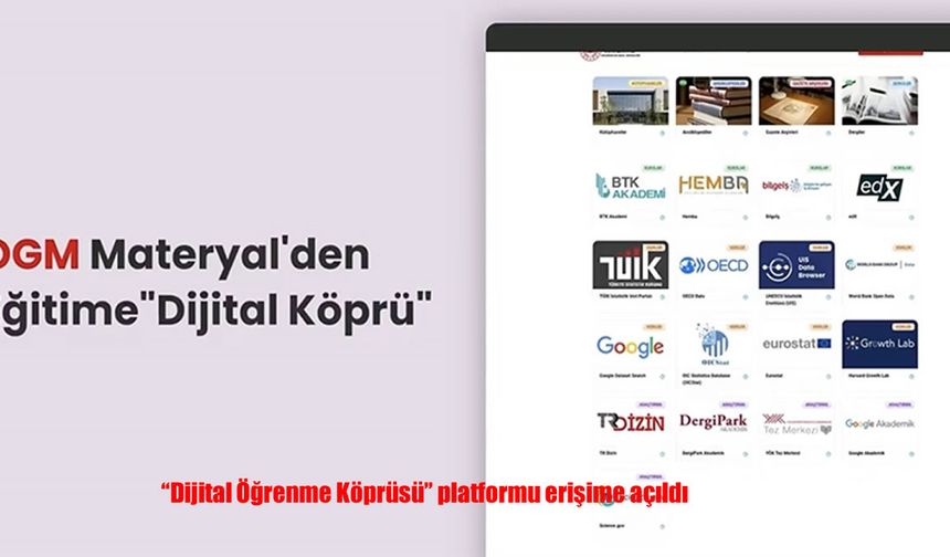 "Dijital Öğrenme Köprüsü" platformu erişime açıldı