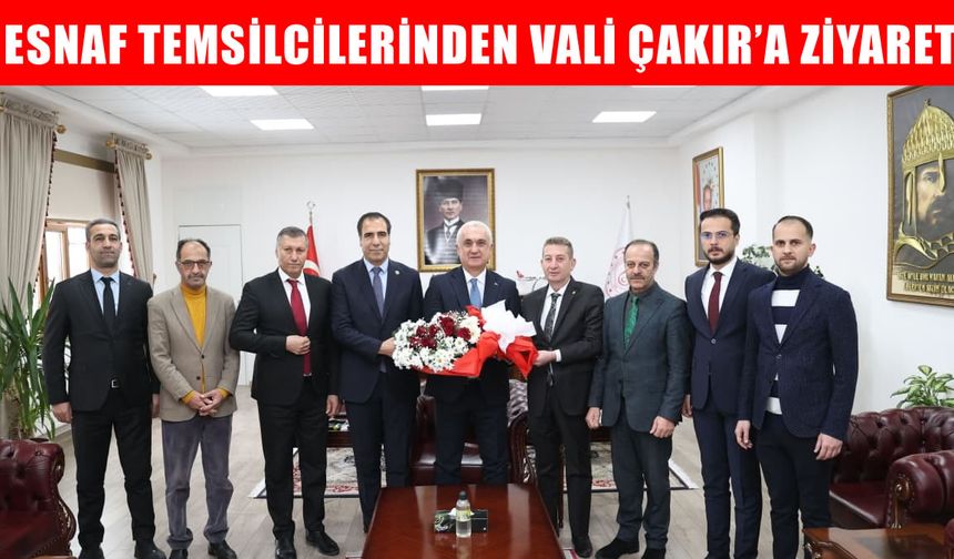 Muş’un esnaf temsilcilerinden Vali Çakır’a ziyaret