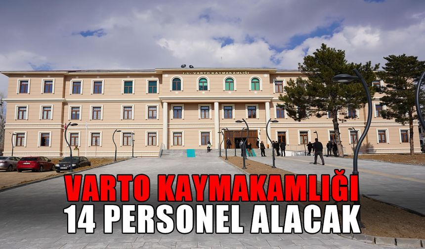 Varto SYDV'na 14 işçi alınacak: İşte başvuru detayları