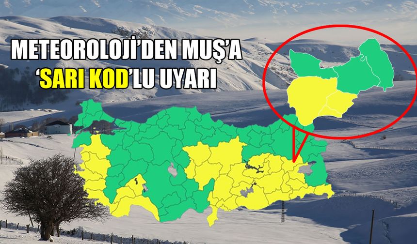Meteoroloji’den Muş dahil 31 il için sarı kodlu uyarı