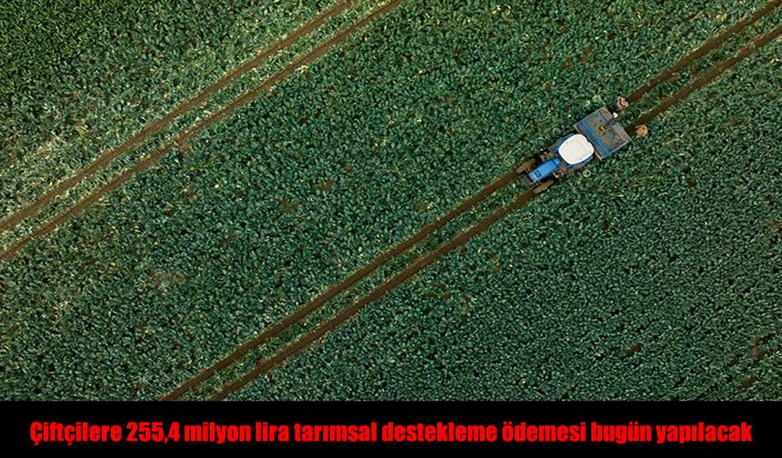 Tarıma Can Suyu: 255,4 Milyon Lira Destek Bugün Ödeniyor