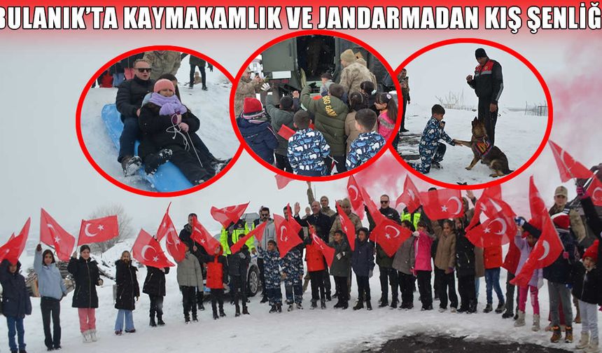 Bulanık’ta kaymakamlık ve jandarmadan unutulmaz kış şenliği