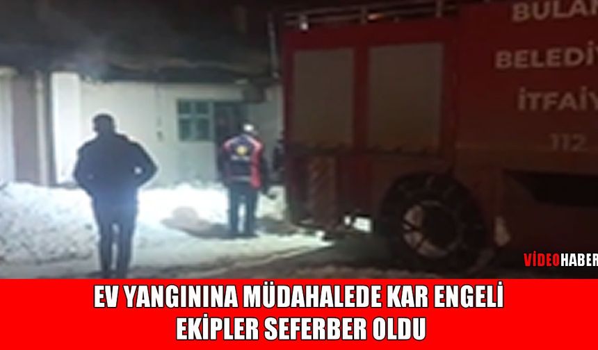 Bulanık’ta kar engeline rağmen yangına müdahale: Ekipler zamanla yarıştı