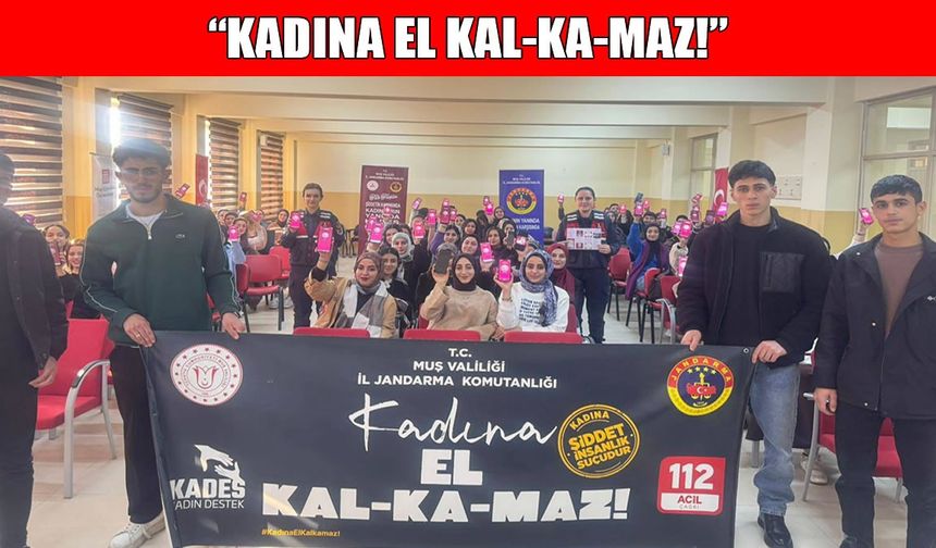 Muş’ta jandarmadan, tekstilde çalışan kadınlara KADES eğitimi