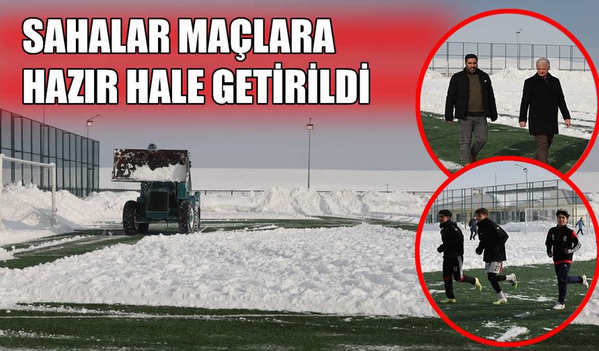 Muş’ta sahalar haftasonu maçlarına hazır